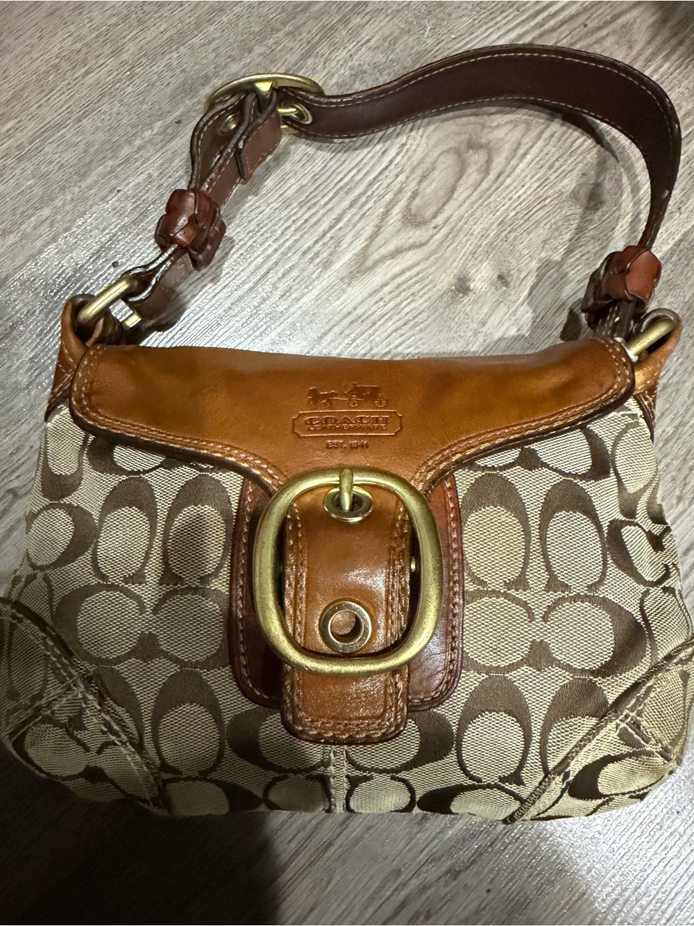 Coach Bleeker Legacy Shoulder Bag featuring the classic "C" monogram